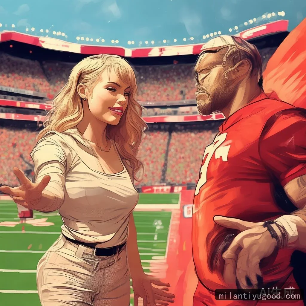 米兰体育 - 泰勒·斯威夫特现身NFL赛场，与凯尔西跨界互动引热议 配图1
